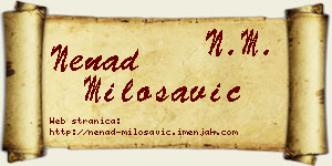 Nenad Milosavić vizit kartica